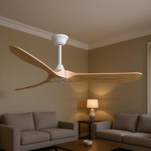 Ventilador de Techo Moderno para Interiores de 60 Pulgadas con 3 Aspas de Madera, Motor DC y Control Remoto para Sala de Estar - Product Image 2