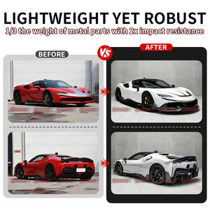 Nouvelle Arrivée : Kit Carrosserie en Fibre de Carbone Sec Style MSY pour Ferrari SF90 - Lame Avant, Lame Arrière, Jupes Latérales et Spoiler - Product Image 2