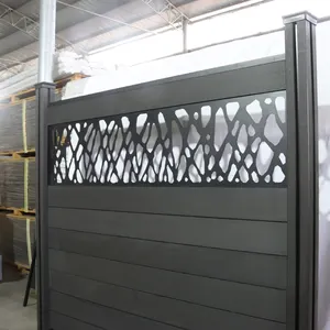 wood plastic composite wpc fence home garden fence panels better than vinyl pvc fence