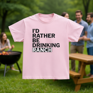 Camiseta con la frase 'Preferiría estar bebiendo Ranch', camiseta divertida con meme, camiseta irónica, ropa promocional - Product Image 3