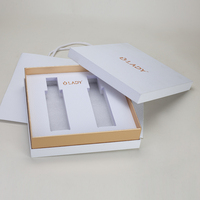 Coffret cadeau élégant pour soins de la peau LADY avec feuille d'or rose et insert double flacon