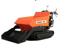Mini-dumper sur chenilles KONSTANT, moteur 9,0 CV, boîte de vitesses 3 vitesses, capacité de charge de 500 kg, auto-chargeur, tout-terrain