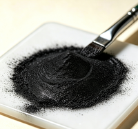 GUANZUN Schwarzes Feinstpartikel-Aluminium-Glitzerpigment, kostenloses 1g Muster, Kosmetikqualität, 36M Haltbarkeit, Lidschatten- und Lederpigmente