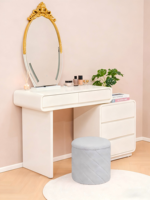 Pouf rond de rangement en tissu peluche moderne avec couvercle amovible Pouf multifonctionnel pour le salon, la chambre et l'entrée