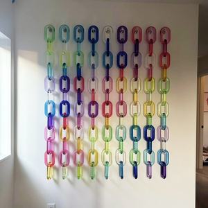 Décoration murale moderne en chaîne d'acrylique, maillons colorés en acrylique, décoration murale DIY pour accent mural, décoration intérieure - Product Image 3