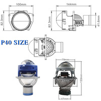 Yosovlamp P40 voiture LED lumière laser 65W moto haute luminosité spot 7500LM faisceau haut et bas lentille spot