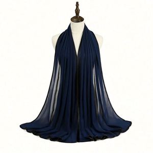 Plain Soft Breathable Chiffon Scarf Women <b>Hijab</b> Muslim Islamic Abaya All Seasons - Product Image 5