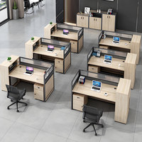 BGZ-207X Bureaux de personnel Postes de travail pour employés Cubicles de bureau modernes et élégants avec cloisons Chaise de bureau financière