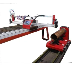 Mesin Pemotong Plasma Cnc 6M Standar Portabel, Mesin Pemotong Kotak & Pipa Diameter 60 Cm Kode G