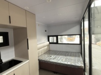 Maison conteneur préfabriquée de luxe personnalisée de 20 pieds, type Apple Cabin, pour camping, remorque ou maison conteneur préfabriquée