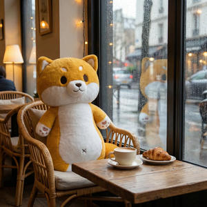 Peluche de <span class=keywords><strong>Shiba</strong></span> <span class=keywords><strong>Inu</strong></span>, Juguete de Peluche Súper Suave, Peluche Reconfortante para Bebés, Lindo Regalo para el Hogar - Product Image 2