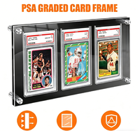 Support de présentation pour cartes acryliques graduées, support mural transparent, organisateur protecteur pour collection de cartes de sport