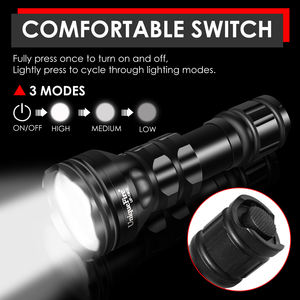 Night Lighting Vision 1200Lm ไฟฉายแบตเตอรี่18650,ไฟฉายส่องสว่างสูงทนทานสำหรับการขับขี่แค้มปิ้งตกปลา - Product Image 4