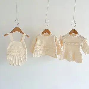 Autumn Baby Bodysuits Knit Infant Girls Clothe Toddler One Piece Boys Clothes For Girls Sweater Dress
