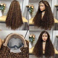 GUARNATEEHAIR SDD para Cabello Rizado 13*4, Cabello Humano Virgen Vietnamita 100% de Doble Trama, Peluca de Lujo con Encaje Transparente