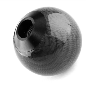 Pièce de modification intérieure pour voiture de course JDM, pommeau de levier de vitesse manuel en fibre de carbone véritable, pommeau de levier de vitesse rond avec 3 adaptateurs filetés - Product Image 2