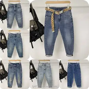 2024 dunkelblaue Jeans Hosen Designer Neuausgabe Original Fit Denim Jeans
