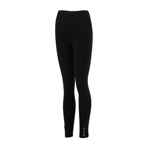 Leggings <span class=keywords><strong>Neri</strong></span> a Vita Alta per <span class=keywords><strong>Donna</strong></span>, Elasticizzati, Aderenti, Tinta Unita, <span class=keywords><strong>Pantaloni</strong></span> Casual per Uso Quotidiano - Product Image 4