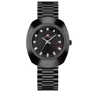 VAVA VOOM Montre de luxe sport et affaires simple en acier inoxydable pour homme et femme avec mouvement à quartz et cadran lumineux - Product Image 3