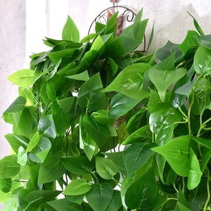 Liangzhou Artificial Pothos <b>Wall</b> Hanging 105cm Long Green Vine Indoor <b>Decorative</b> Plant Silk Flower Bouquet For Home Door Balcony - Product Image 4
