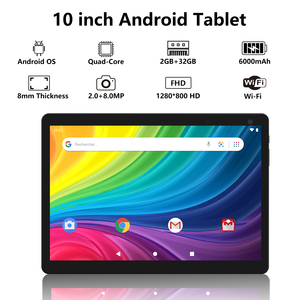 ใหม่ 10.1 นิ้วกล้องคู่ธุรกิจแท็บเล็ตพีซี 32GB Android 12 Quad Core Rockchip โปรเซสเซอร์ 2GB หน่วยความจํา USB Type-C GSM Capacitive - Product Image 2