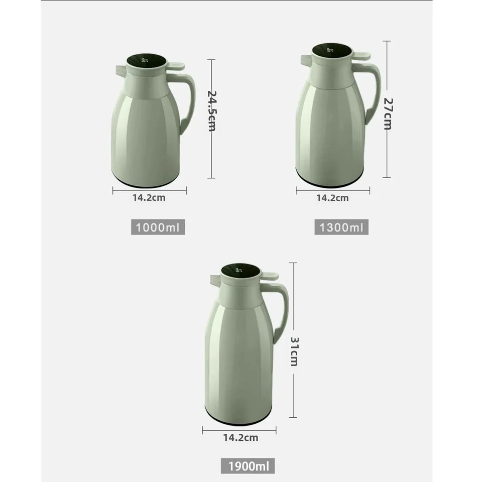 Smart Kitchen Eco-Friendly Handgrip Thermal Water Bottle Digital Temperature Display 1/1.3/2L Glass Liner Vacuum Flask 24-36 view 2