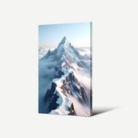 Tableau mural en toile Montagne enneigée, paysage alpin, impression numérique HD sur toile, design personnalisé pour la décoration intérieure moderne