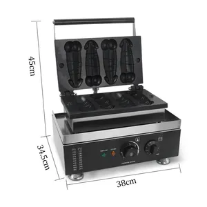 Commercial Use Non-stick electric type penis shape waffle machine with factory price