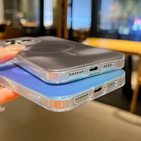Coque de protection magnétique dégradée colorée givrée IMD en TPU mat et PC pour iPhone 17 16 15 14 13 Pro Max