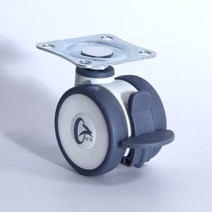 Hoogbeveiligde vlakke wielen met 2 inch diameter, vergrendelingsfunctie, chassiswielen voor verpleegkarren - Product Image 2