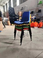 Chaise de formation moderne en plastique durable avec tablette d'écriture, porte-livres mobile, structure métallique, écologique, capacité de charge 150 kg, pour bureau à domicile