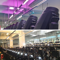 Promotion : Projecteurs à faisceau 550W DMX512, 14 couleurs, 13 gobos, stroboscope bidirectionnel arc-en-ciel ultra-rapide, 20/16 canaux DMX, double prisme