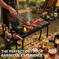 Barbecue portable multifonctionnel de précision pour l'extérieur, avec revêtement par pulvérisation, idéal pour le camping