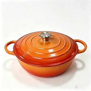 Pentola in Ghisa Smaltata 4,32L con Coperchio, Doppio Manico, Antiaderente, Casseruola Profonda Resistente, Adatta per Induzione e Forno - Product Image 1