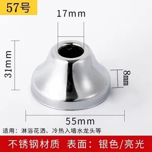 1 adet duvar dekoratif kapak musluk dekoratif delik paslanmaz çelik su borusu bağlayı<span class=keywords><strong>c</strong></span>ı yükseltmek vana ev geliştirme donanım - Product Image 4
