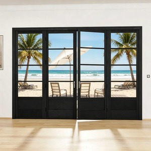 Portes battantes en aluminium à cadre fin avec verre obscur pour salle de cinéma domestique et contrôle de <span class=keywords><strong>la</strong></span> lumière - Product Image 2