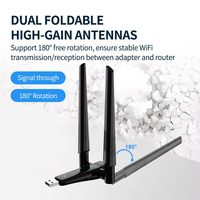 Adaptador WiFi USB ALFA Network de 1200Mbps, Dongle WIFI 5, Adaptador de Red Inalámbrica para PC, Compatible con Windows 10/8.1/8/7, MacOS