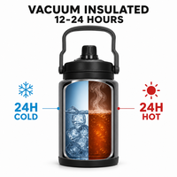 Seau à glace isotherme portable 4L avec poignée, refroidisseur de boissons sous vide à double paroi en acier inoxydable 304 pour barbecue et fête au bord de la piscine