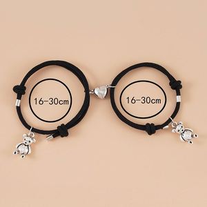 Wholesale Adjustable Woman Mens Love Gifts Attract Magnetic <b>Couple</b> Bear Cartoon Hand Chain Magnetic Lover <b>Bracelet</b> - Product Image 3