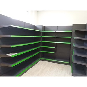 מדפי סופרמרקט חנות מכולת תצוגת מדפי דובאי מדפי מתכת כבד לבן דו צדדי עבור סופרמרקט - Product Image 5