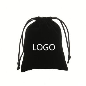High-Quality Jewelry Pouches Velvet <b>Drawstring</b> <b>Bags</b> with Custom Logo Printing - Product Image 6