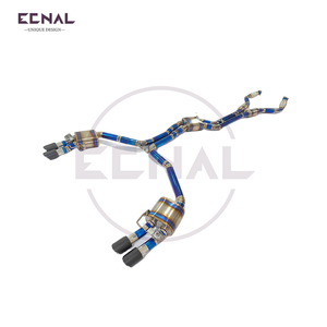 Système <span class=keywords><strong>d</strong></span>'échappement agressif en titane léger de 1,2 mm Ecnal pour Porsche Macan GTS <span class=keywords><strong>Turbo</strong></span> 2.9T 2020-2024 - Avant-Milieu-Arrière - Product Image 2