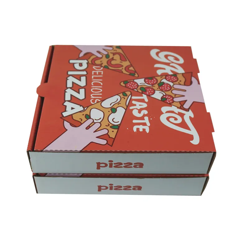 personalize logo french fries chicken take away food pack pizza 10 12 14 18 24 inch cardboard paper pizza box