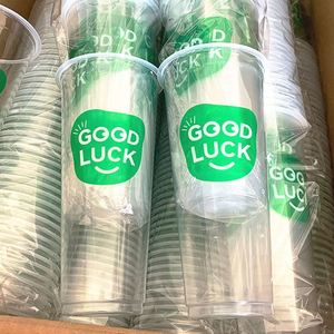 Gobelets en plastique PP à fond plat de 95 mm avec logo personnalisé, jetables, transparents et souples, 16 oz/24 oz, pour thé aux perles, jus et soda - Product Image 6