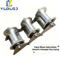 YILI Unidad de Soporte Modular para Cables, Tipo Cadena de Rodillos, Galvanizada, para Fijación en Suelo, Recta y Cóncava, Guía de Cableado de Acero, para Traslado en Zanjas