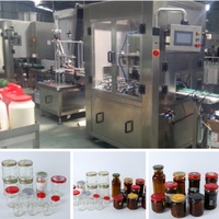 Mesin Pengisi Makanan Otomatis Pneumatik Terkontrol PLC untuk Jus, Minuman, Selai, Minyak, Botol Akurasi Tinggi, dan Mesin