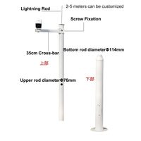Envío global disponible 3,5 M 4M 6M 8M CCTV Cámara DE SEGURIDAD Combinación de poste CCTV Polo para carreteras y farolas