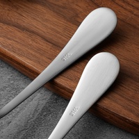 Cuillère de service extra-épaisse en acier inoxydable 316L, grande louche à soupe, finition miroir poli sablé, cuillère de luxe légère