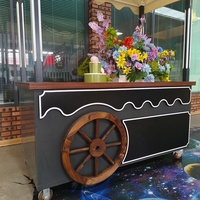 Décoration de mariage personnalisée, chariot à desserts amovible, chariot à bonbons vintage, table à bonbons, chariot de bar pour événements et fêtes