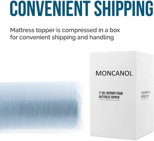 Sur-matelas en mousse mémoire infusée de refroidissement par gel de haute qualité - Product Image 6